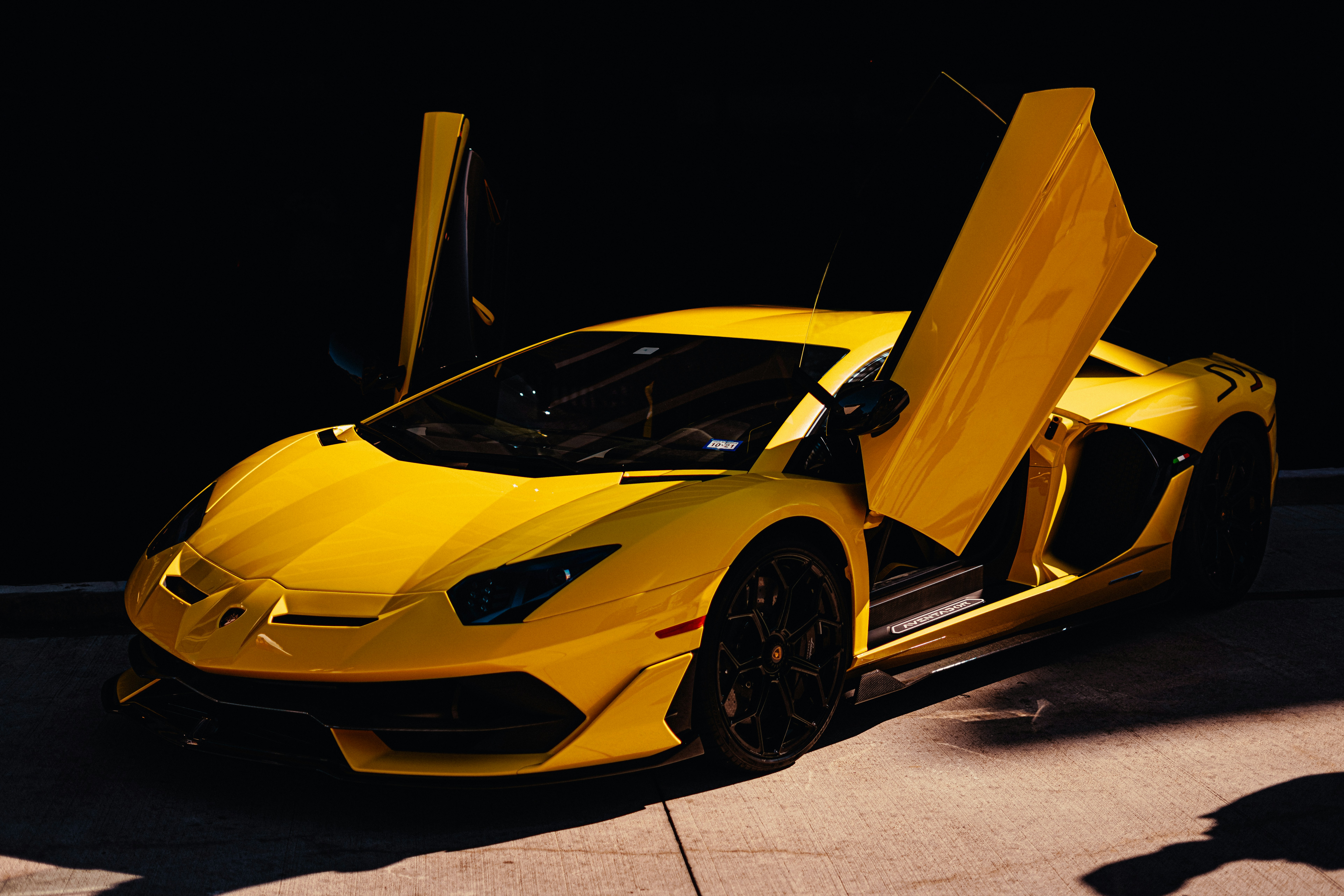 Lamborghini Aventador SVJ under studio light
